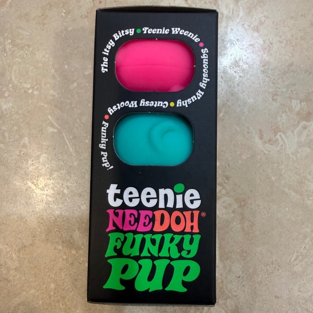 NeeDoh Teenie Funky Pup Schylling Squishy Dog Fidget Toy Sensory Stress Ball 3pk - Picture 3 of 4